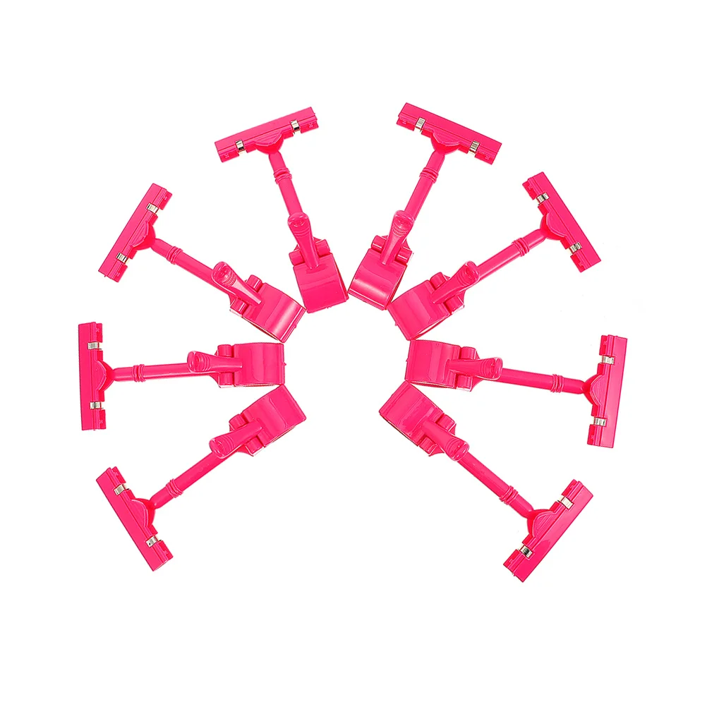 

8pcs Plastic Shelf Label Holder Merchandise Sign Clips Double Head Display Clips