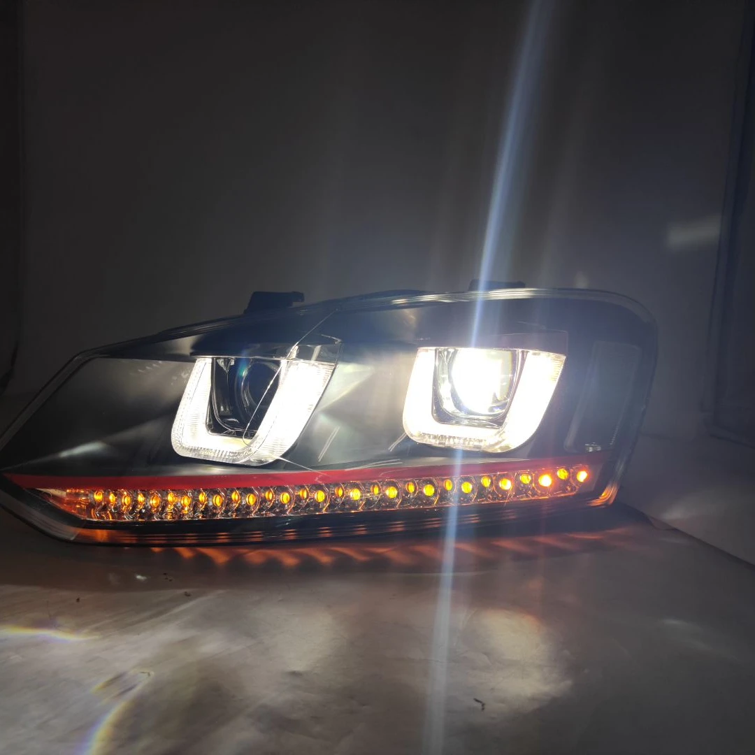 Красная линия Polo Mk5 Vento Cross светодиодный головная лампа 2010-14 лет U Style LF