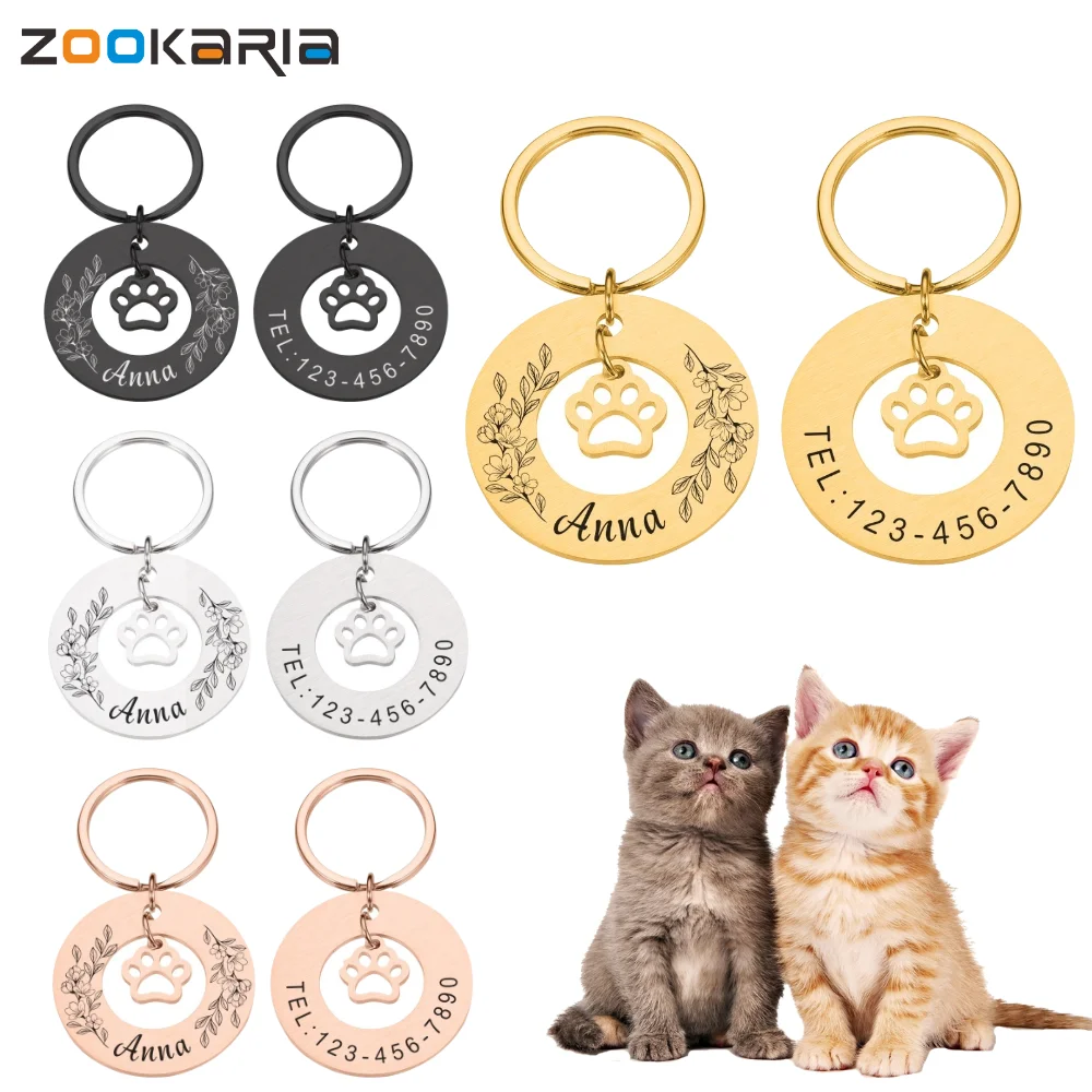 

Pet ID Tags Customized Pet Collar Dogs Name Tag Anti-lost Personalized Cat Puppy ID Tag Pendant Free Engraved Collar Accessories