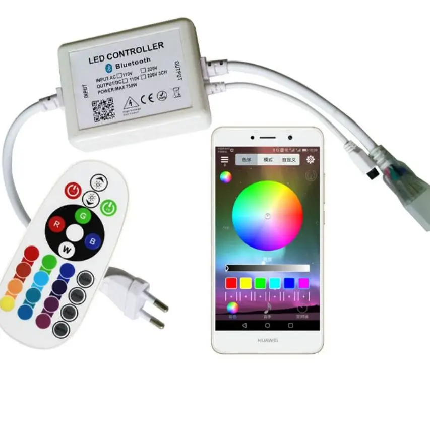 220V RGB Bluetooth Controller LED Strip Control  for Phone Bluetooth Remote APP Control for RGB 5050 LED Strip Control