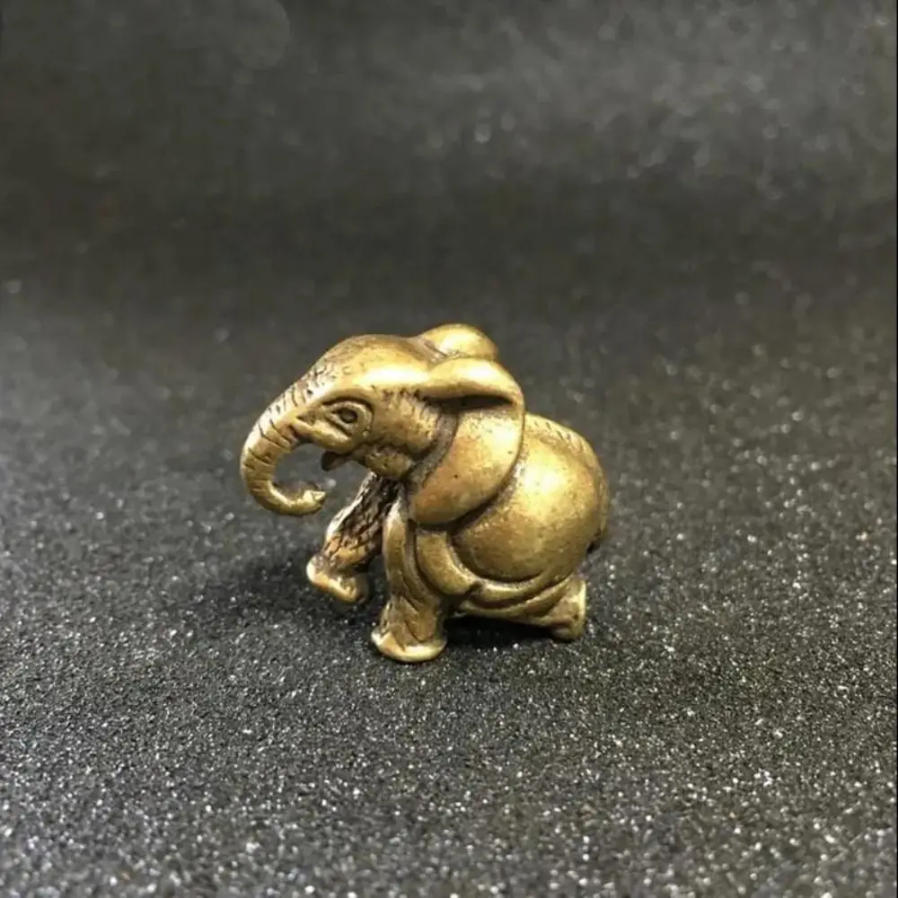 

Fortune Vintage Home Decoration DIY Micro-carved Hand Painted Desk Ornament Elephant Figurines Miniatures Animal Statue