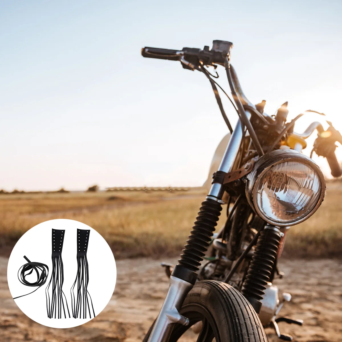 

Handlebar Gripsmotorcycle Covers Lever Bike Cover Tassel Handle Bar Pu Black Hand Grip Handlebars Fringe Fringed Clutch Brake