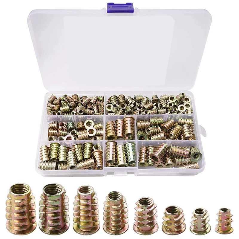 

Hot-288 Pieces M8 X 16/20/25/30/40/45 Screw Set, Threaded Screw Set With Nuts, Washers, Spring Washers And Hex Key