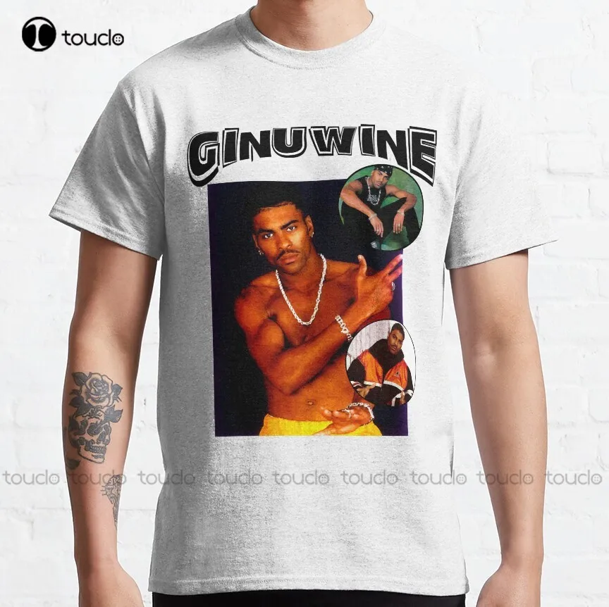

Классическая футболка в стиле 90-х Ginuwine, модная дизайнерская Повседневная футболка, оригинальный подарок, искусственная уличная одежда