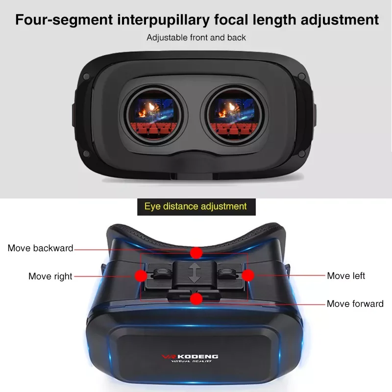 3D Virtual Reality VR Glasses Support 0-600 Myopia Binocular 3D Glass Headset VR for 4-6.6 Inch IOS Android Smartphone enlarge