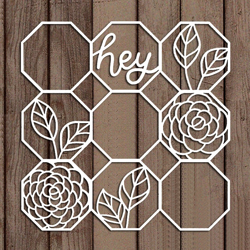 Цветочная шестигранная рамка металлические штампы сделай сам форма для ножа