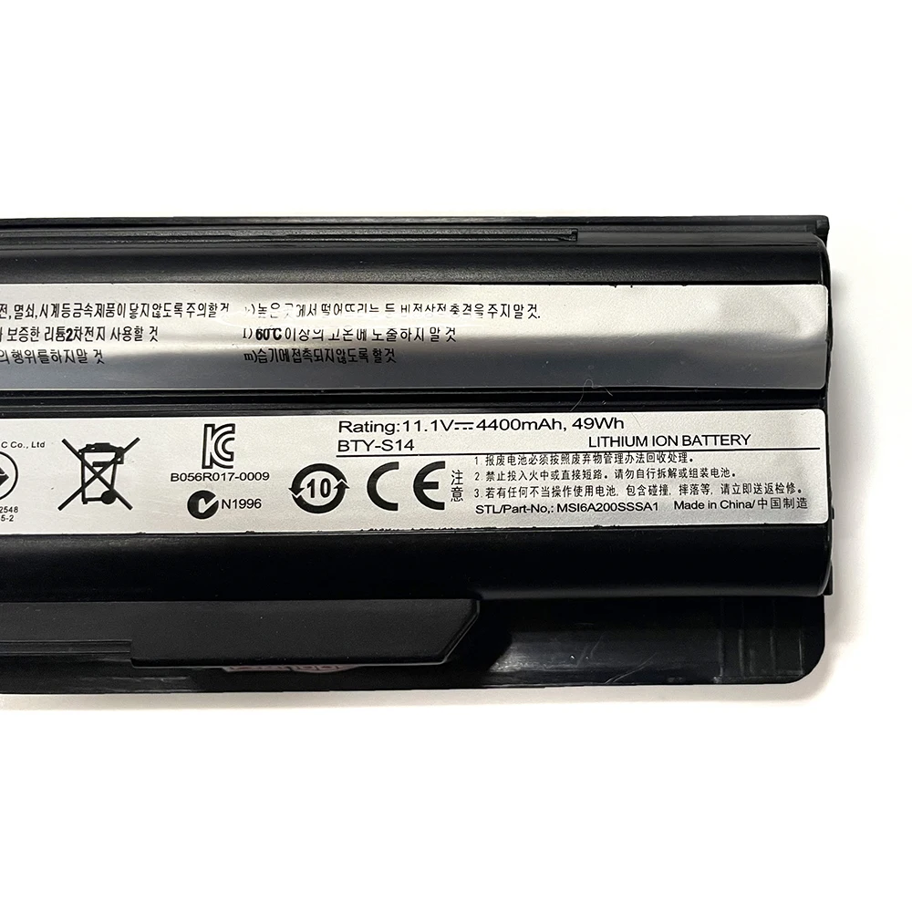 BTY-S14 BTY-S15 11 1 V 4400mAh аккумулятор для ноутбука MSI GE70 GE60 FX720 GE620 GE620DX ДЛЯ Medion Akoya Mini E1311