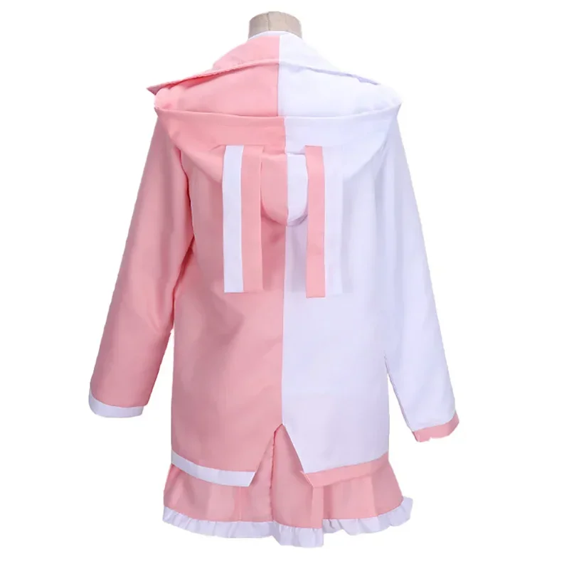 Danganronpa2 Monomi Косплей Костюм Dangan Ronpa Униформа Школьная Юбка С Капюшоном Розовым
