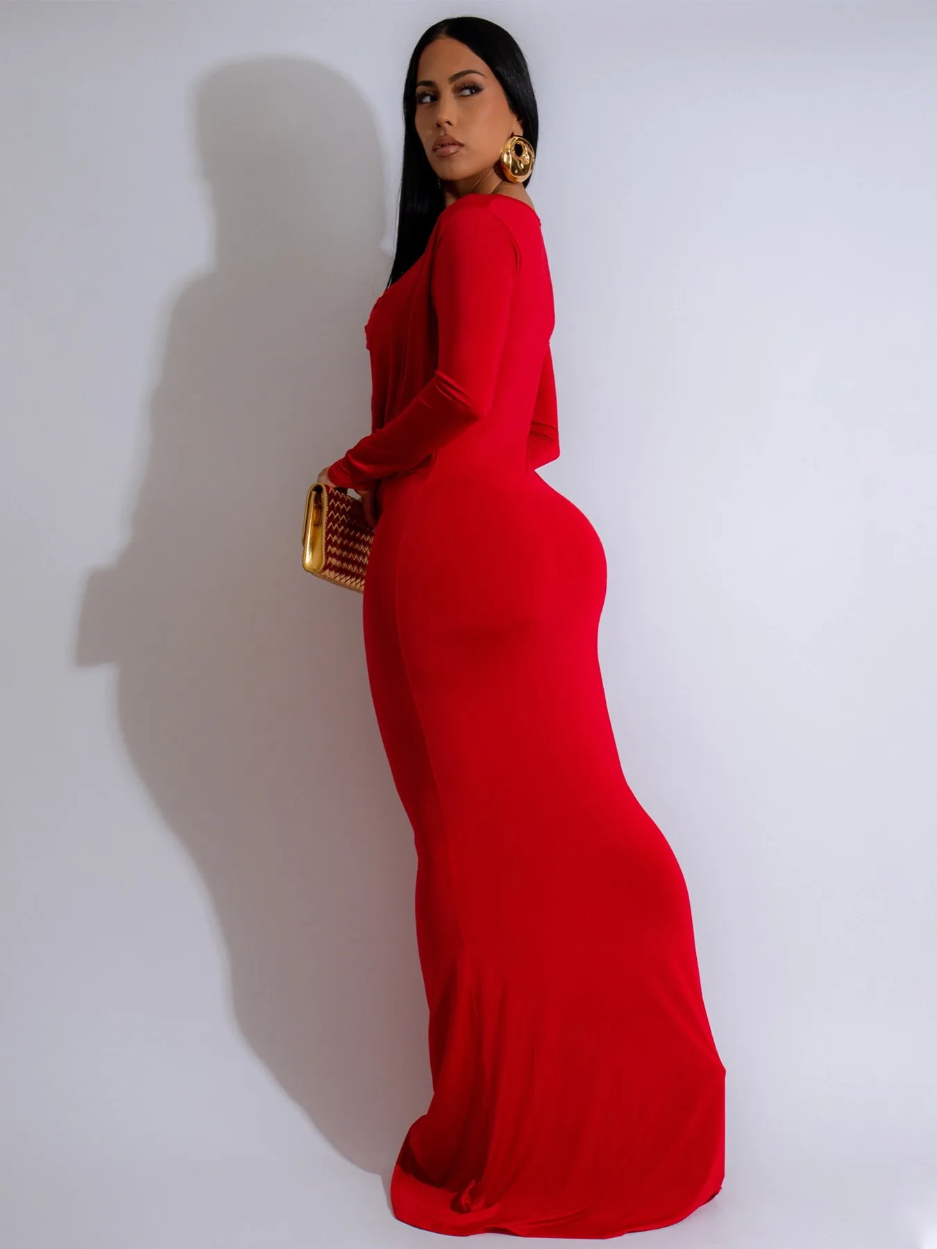 Tw570 Европейское и американское трансграничное платье в стиле Ins с глубоким