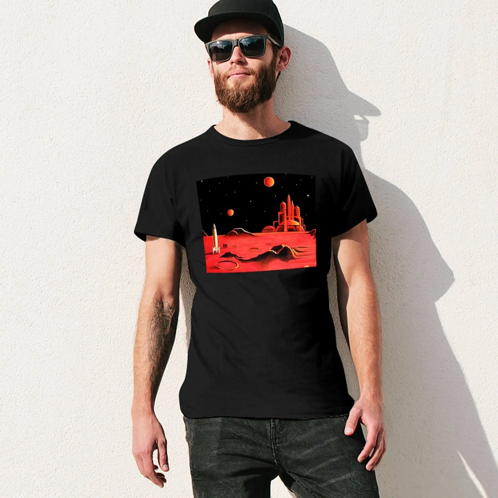 Футболка CITY ON MARS мужская футбольная футболка забавные подарки одежда больших