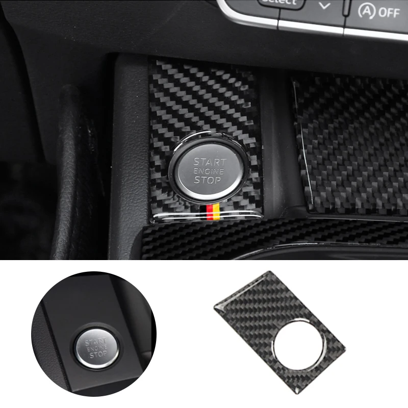 Для Audi A4L A4 B9 2017 2018 углеродное волокно автомобильный Стайлинг внутренняя часть