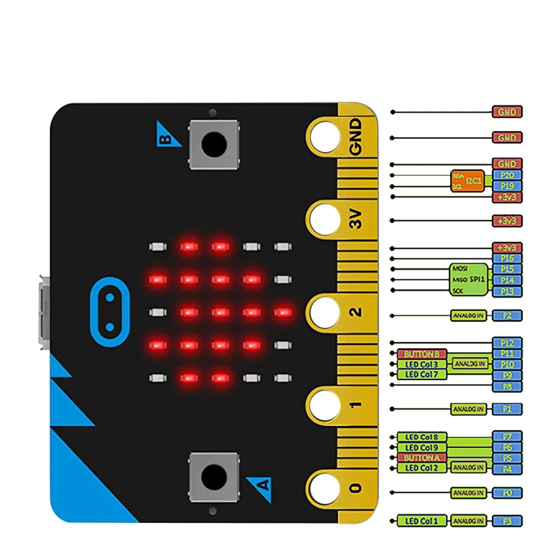 Плата разработки Micro:Bit V1.5 Smart Car Kit/Qtruck/Python Education BBC Программируемый робот Microbit для