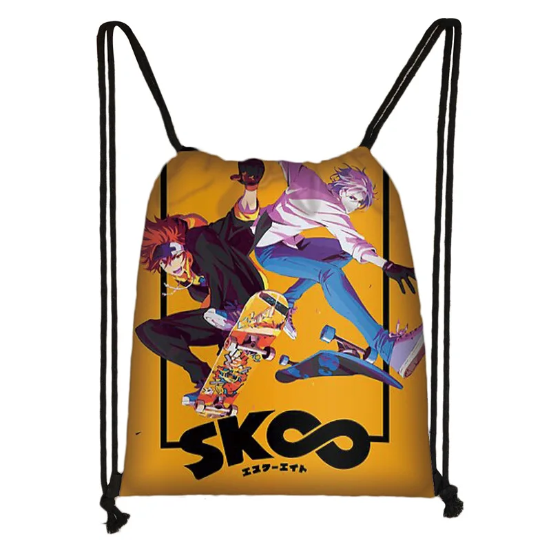 

SK8 The Infinity Polyester Drawstring Bag Cartoon Anime Backpacks Fashion Trend Portable Bags Students School Supplies Japanese
