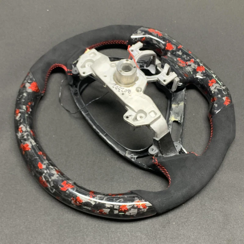 Рулевое колесо из красного кованого углеродного волокна под заказ для Infiniti G25 G37