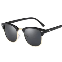 classic brand polarized sunglasses men women half metal mirror unisex sun glasses gafas de sol uv400