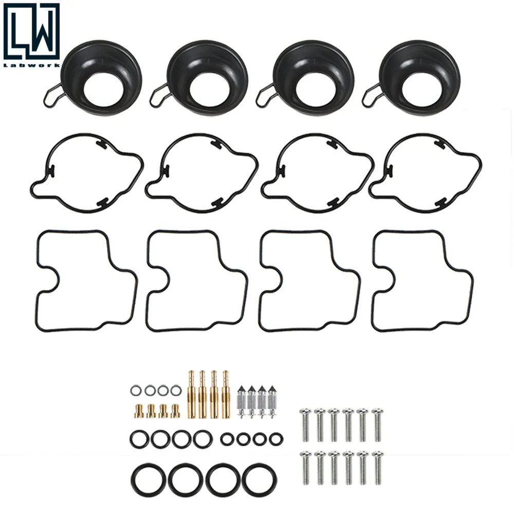 

4 Set Carburetor Repair Kit Diaphragm Gasket Fit For Honda CBR600F4 AC 1999-2000