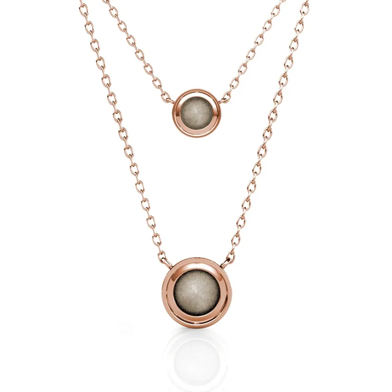 Фото Daisini двухслойное круглое ожерелье с подвеской, украшенное кристаллами Сваровски, геометрическое колье, латунные украшения для женщин №5