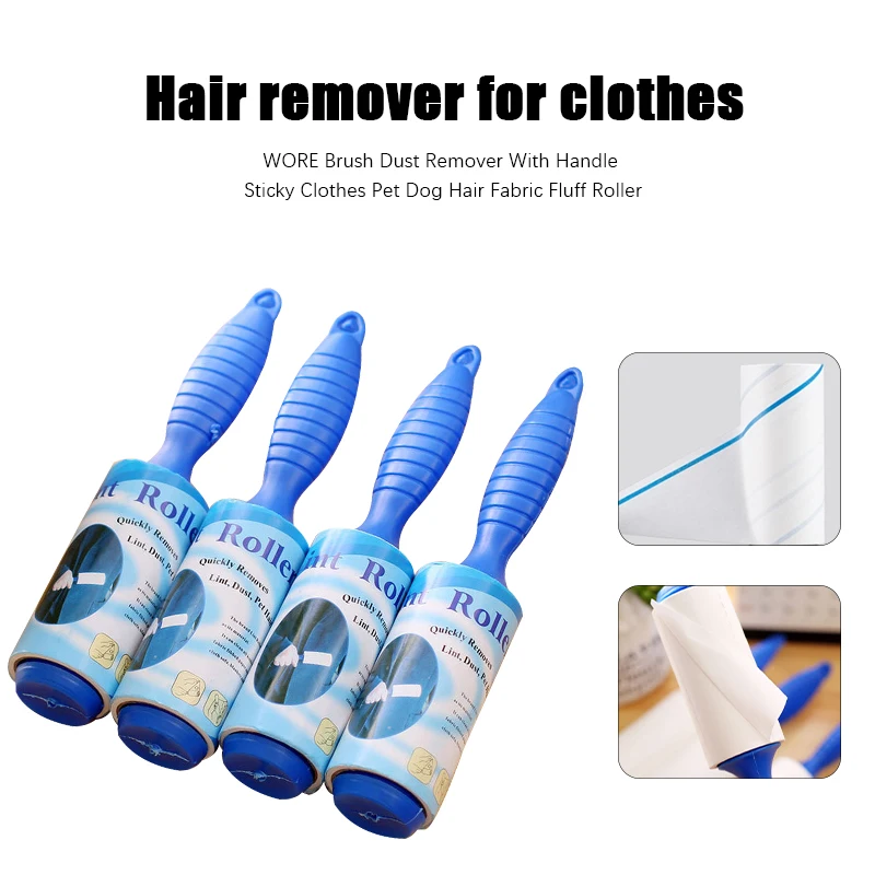 

Portable 30/40 Sheet Tearable Roll Paper With Handle Dust Remover Sticky Clothe Pet Hair Fabric Fluff Roller Cleaning Brush Tool
