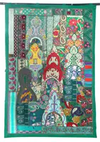 Wall Hanging Vintage Art Patchwork Handmade Home Decor Embroidered Wall Hanging
