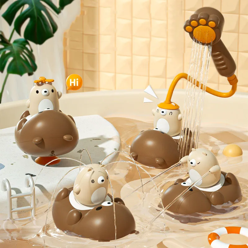

Baby Bath Toys For Children Adjustable Water Spray Shower Kids Summer Pool Bathtub Tub Water Toys Bear Electric Sprinkler Toys