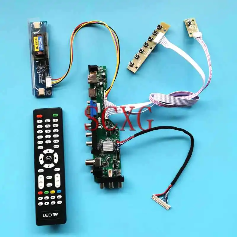 

Плата контроллера цифрового ЖК-дисплея DVB подходит для M215H1 M215HW01 M215HW03 30-контактный комплект LVDS 2-CCFL 1920*1080 USB VGA AV HDMI-Совместимость 21,5"