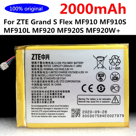 Аккумулятор Li3820T43P3h715345 для ZTE Grand S Flex MF910 MF910S MF910L MF920S MF920W + Мегафон для фотографий MTC 835F