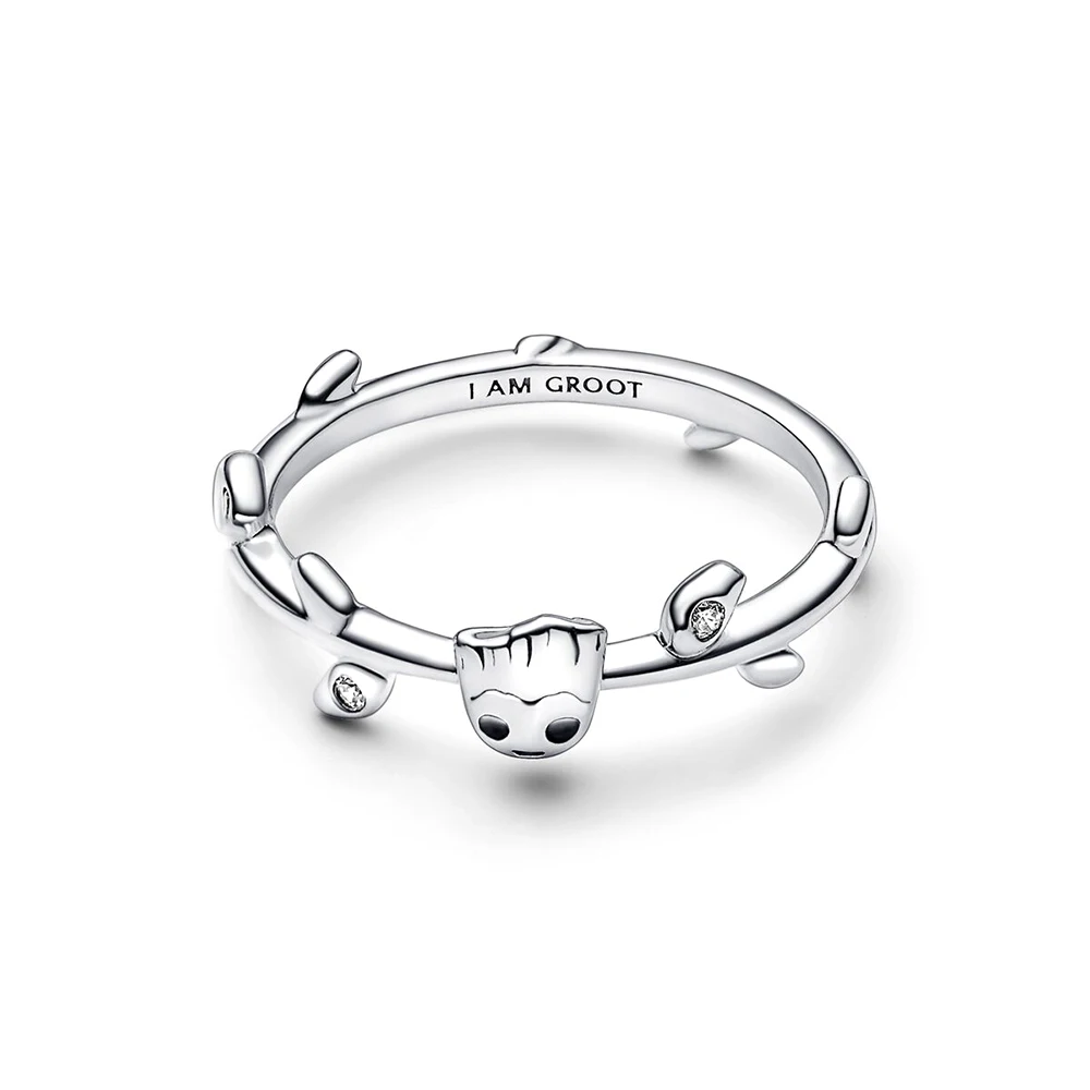Pandora-Bague en Argent 925 pour Femme, Punk, Gardiens de la Galaxie, Groot, Cuir oral elu, Mignon, Niche, Accessoires de Mode, Cadeau