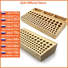 4698 отверстия сосновая деревянная Кожаная подставка для рукоделия DIY резная штамповка Инструменты держатель Органайзер Хранение кожаный ящик для хранения инструментов