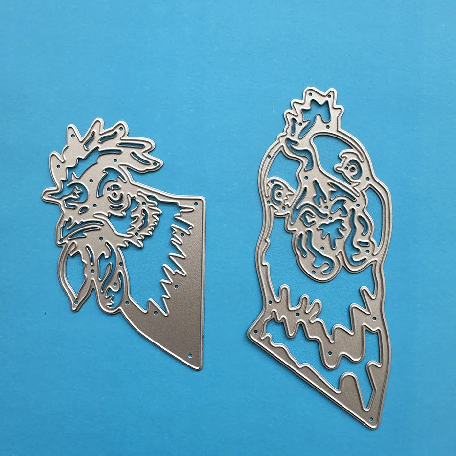 Два куриных головки 2024 новые Вырубные штампы для скрапбукинга оформление сделай