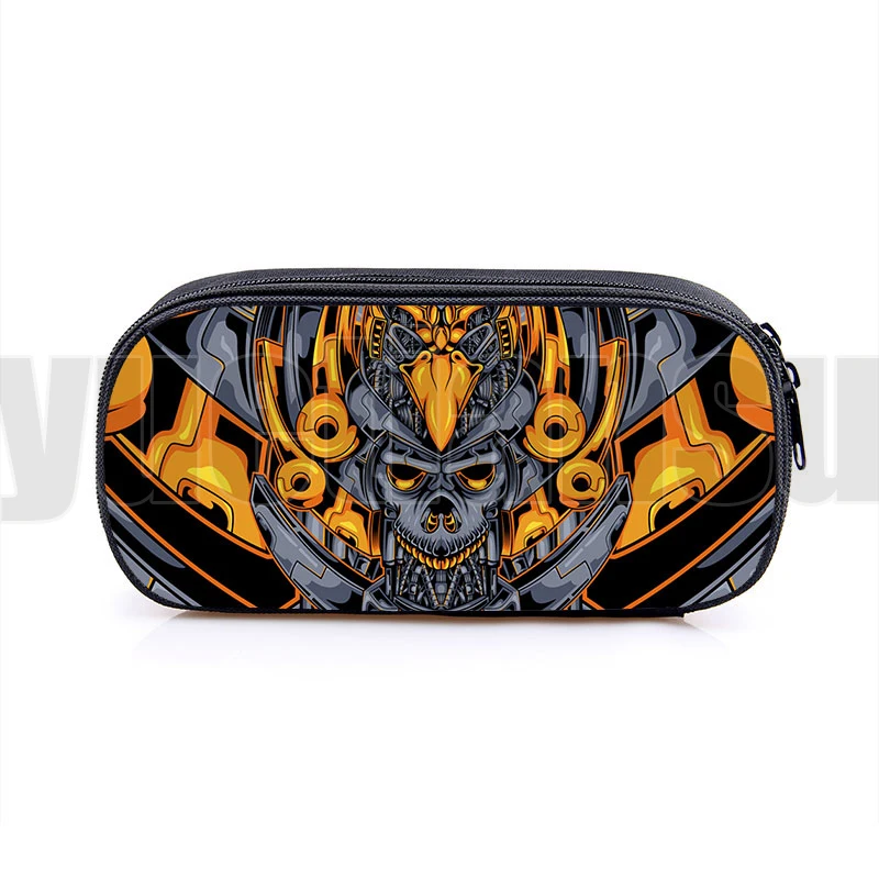 

High Quality 3D Abstraction Animal Pencil Case Children School Skull Viking Pen Box Tiger Wolf Dragon Purse Wallet Cosmetic Bags