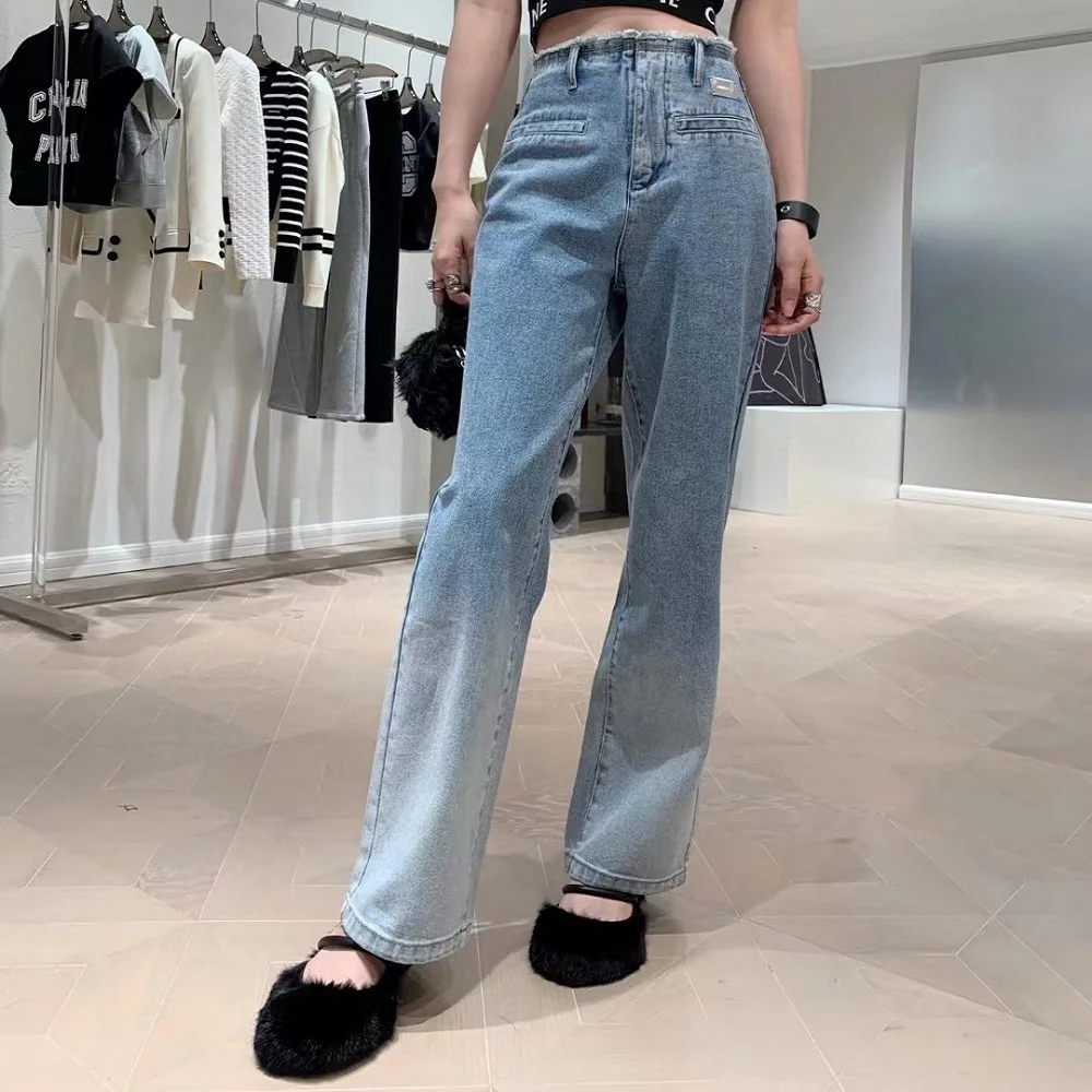 

2022 women's jeans trend denim cotton summer loose jeans new women's fashion high quality trousers y2k clothes meet bra XL