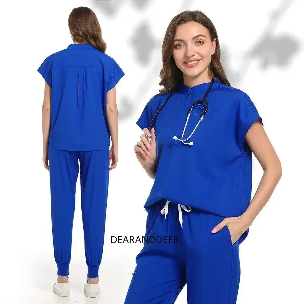 Dental pet hospital pharmacy clinic beauty salon uniform multicolor high elastic soft suit suitable for doctors and nurses.