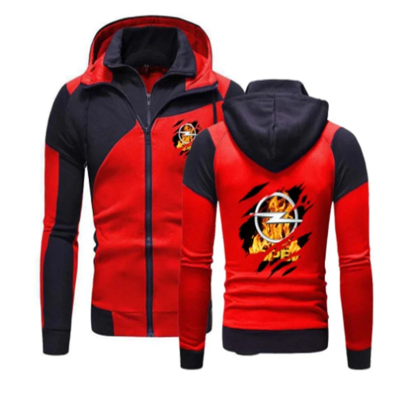 

2022 Spring Autumn Jacket Men opel Zipper Sweatshirt Hoody Fleece Cotton Hoodies Harajuku Male Clothing Coat 4 Colors I