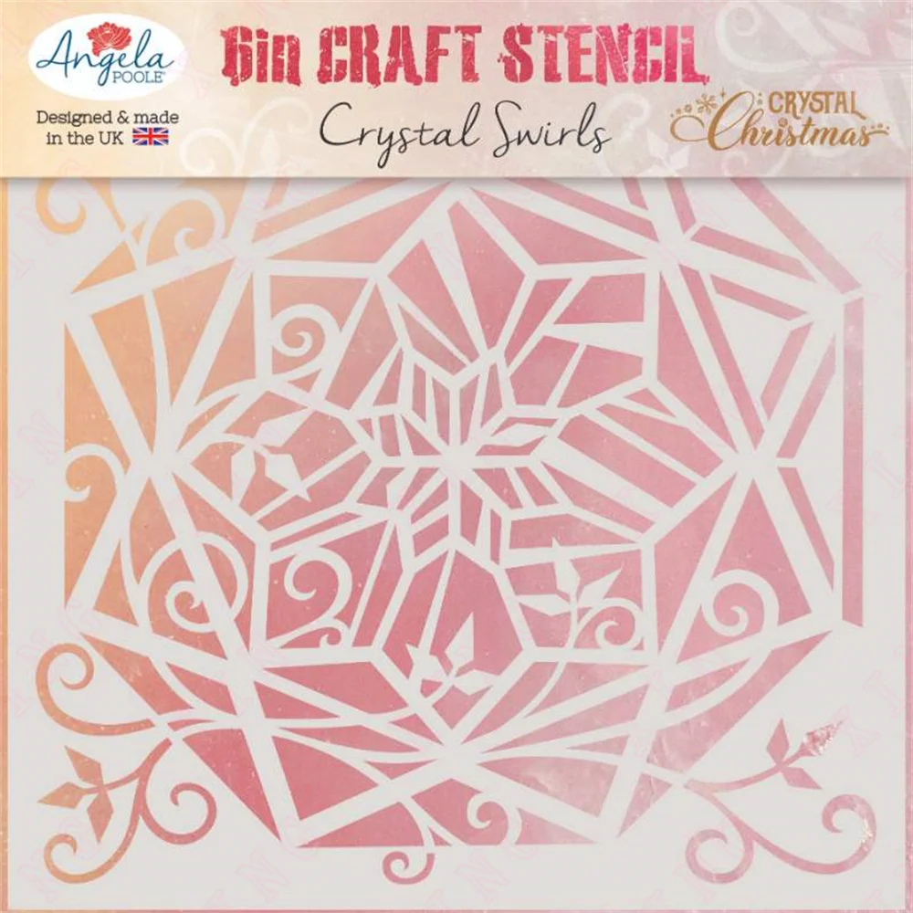 

2022 Painting Scrapbook Coloring Embossing Album Decorative Template New Diy Layering Stencil Crystal Swirls Craft Reusable Mold