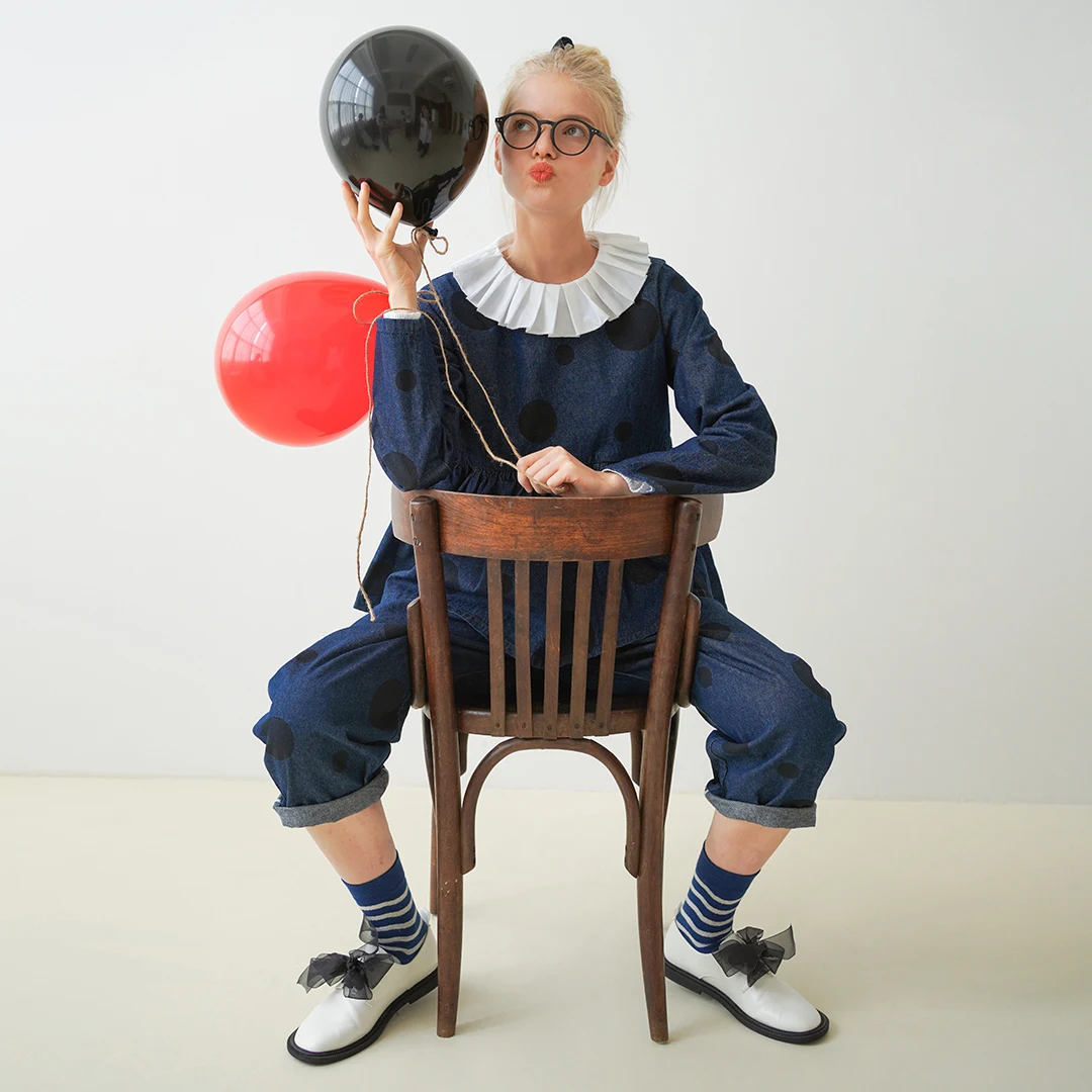 

Imakokoni оригинальный дизайн, облегающий джинсовый костюм с принтом, японская дикая осень, Женский 20, новый стиль 203055