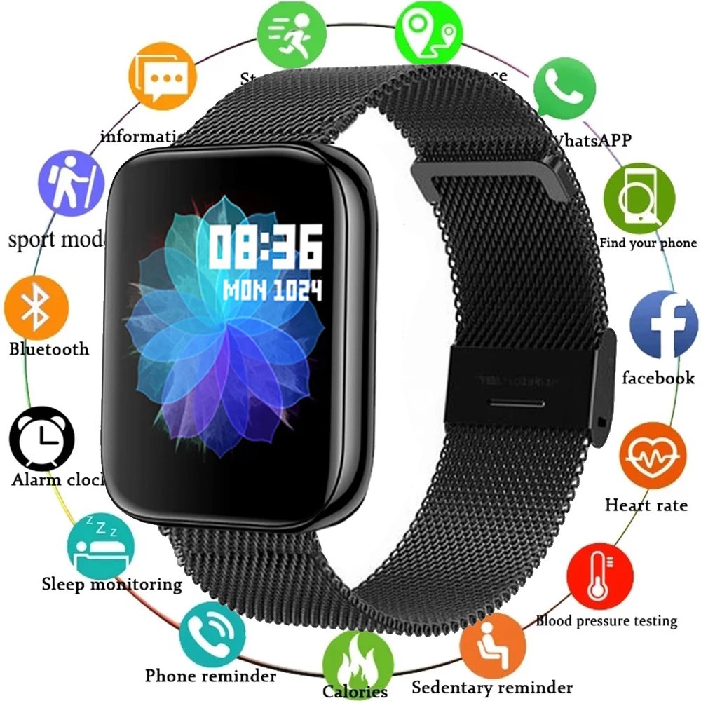 

2022 Smart Watch Men Bluetooth Call Full Touch Blood Pressure Heart Rate Fitness Tracker Watch Waterproof Sport Smartwatch Women