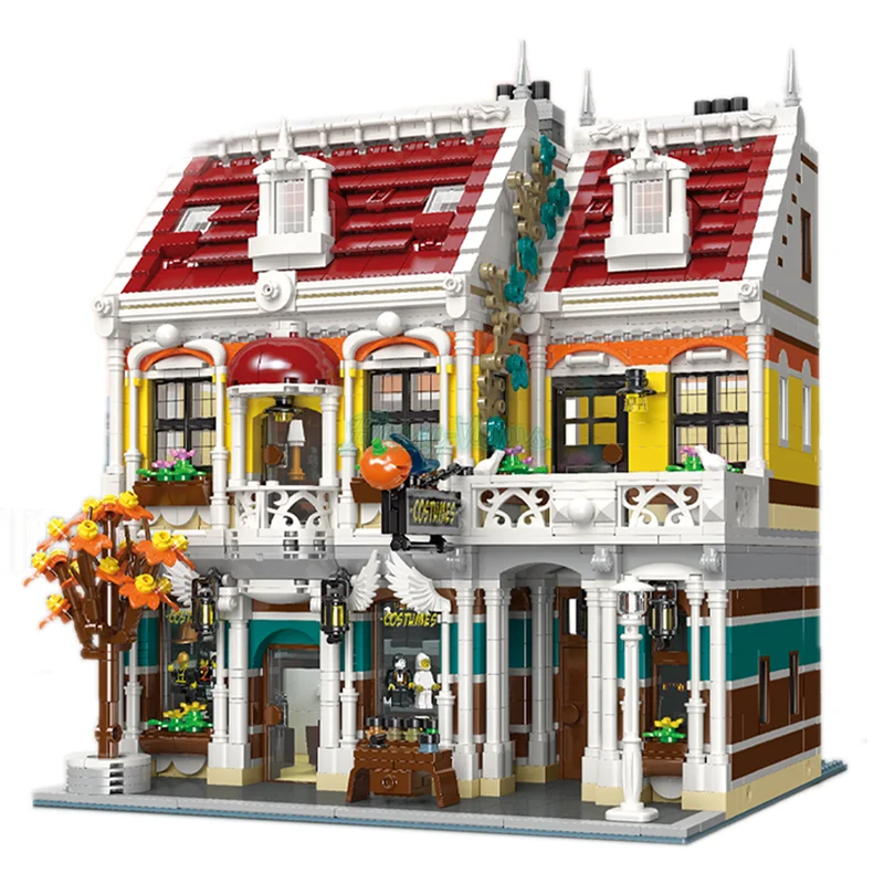 

Магазин одежды 89131, креативный уличный вид кубики Moc, Модульные строительные блоки, набор моделей дома в сборе, детские рождественские игруш...