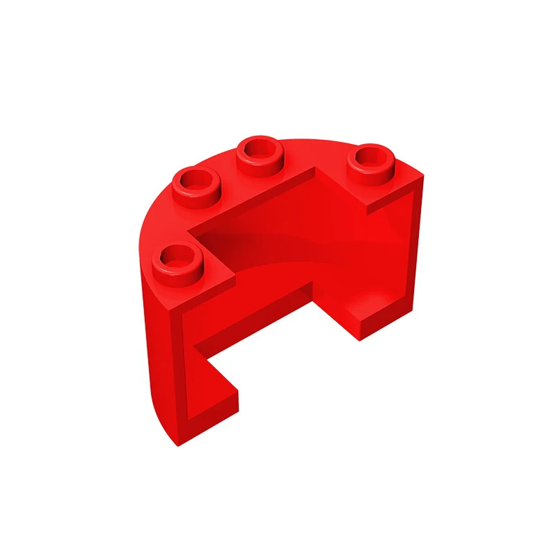 Строительные блоки gobrick технические цилиндры половина 2x4x2 с вырезами 1x2