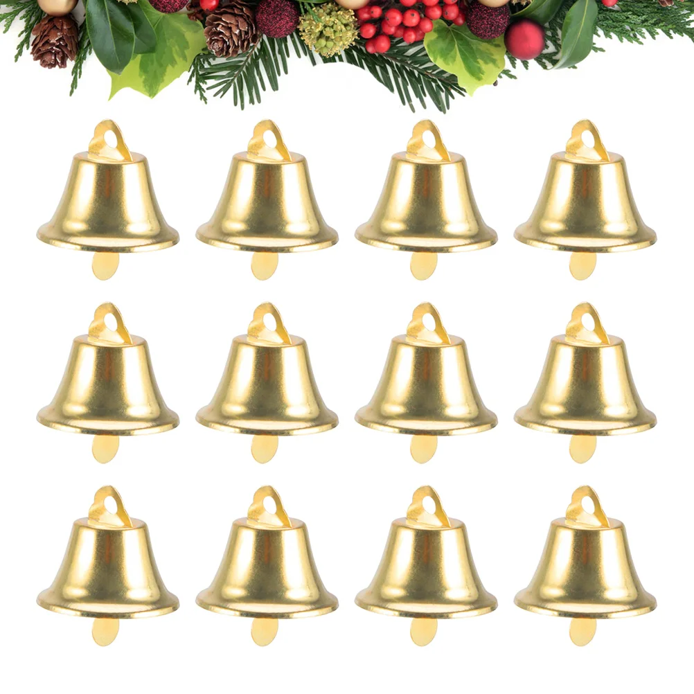 

120Pcs 14mm Christmas Bell Craft Bells DIY Doors Bell Wind Chimes Bells Xmas Tree Hanging Pendant for Christmas Holiday