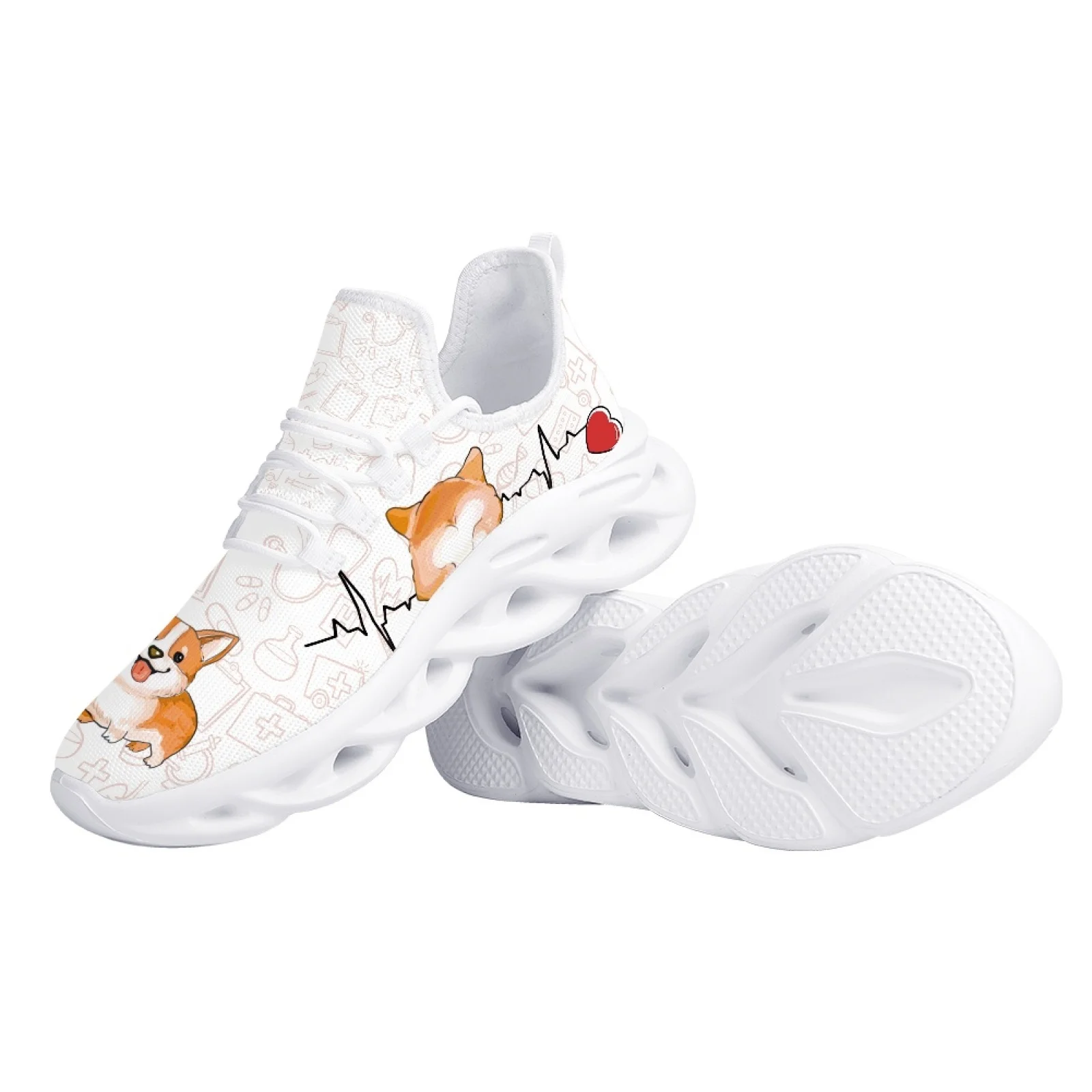 Симпатичные кроссовки Belidome для корги женщин медсестер тенниса тренировок