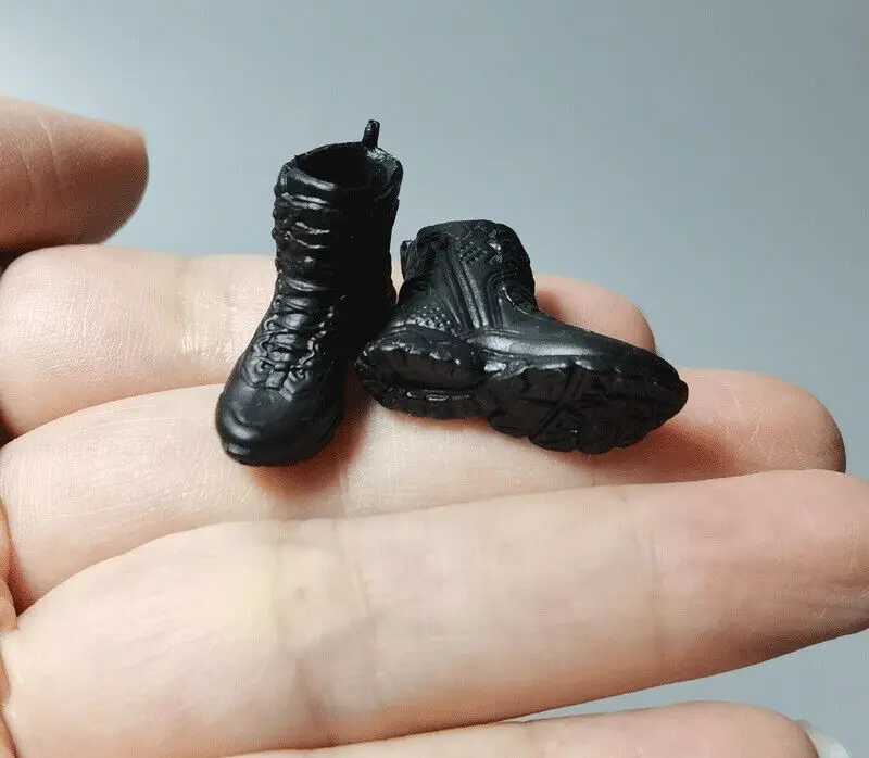 

Black CD049 1/12 Scale Soldier Shoes Solid Sneakers Running Shoes Boots Model
