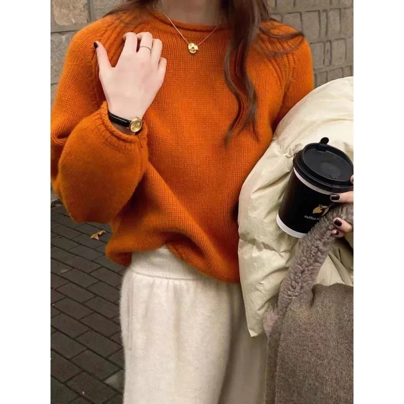 Мягкий и эластичный свитер в корейском стиле женский ранний осенний свободный