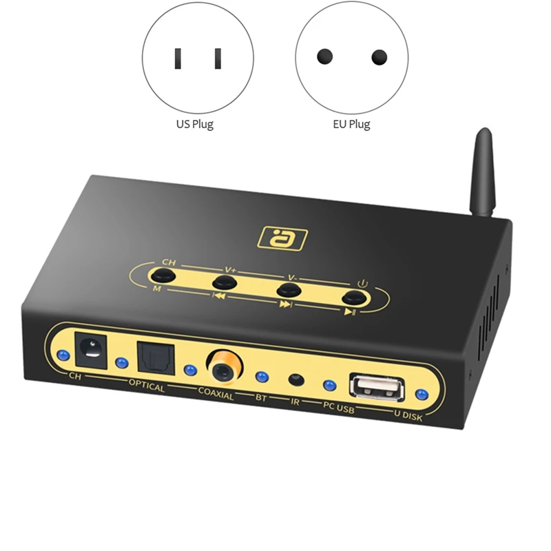 

5.1CH Audio Decoder Wireless Bluetooth 5.0 Receiver DTS AC3 Adapter Optical Coaxial U Play PC-USB Converter