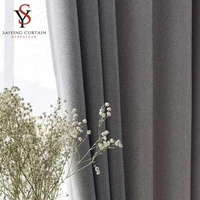 modern blackout curtains for living room cotton and linen thick curtain for bedroom blinds solid color drapes custom made panels