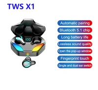x1 tws bluetooth earphones wireless headphones in ear headset sport earbuds with microphone charging box earpieces free shipping