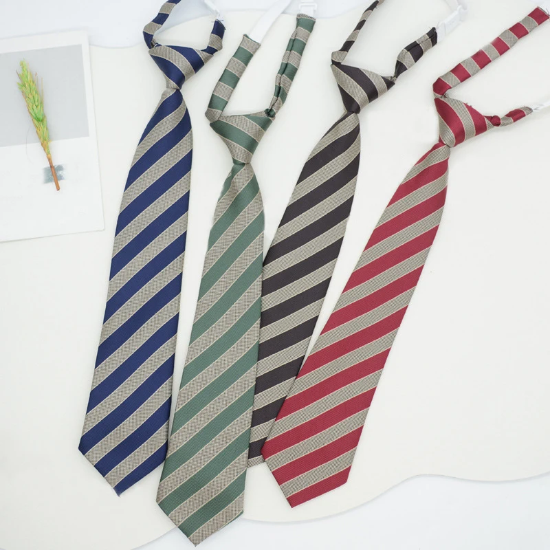 

Unisex Lazy Striped Neckties for Women and Mens Neck Tie Student Uniform Cute College Necktie Uniform School Accessories