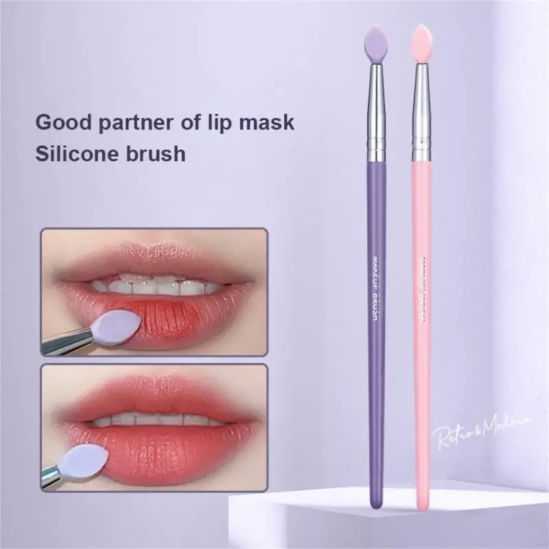 

GECOMO Silicone Lip Brush Lip Balm Lip Oil Brush Lip Mask Brush Lipgloss Lipstick Smudge Brush Eye Shadow Brush Lip Makeup Brush