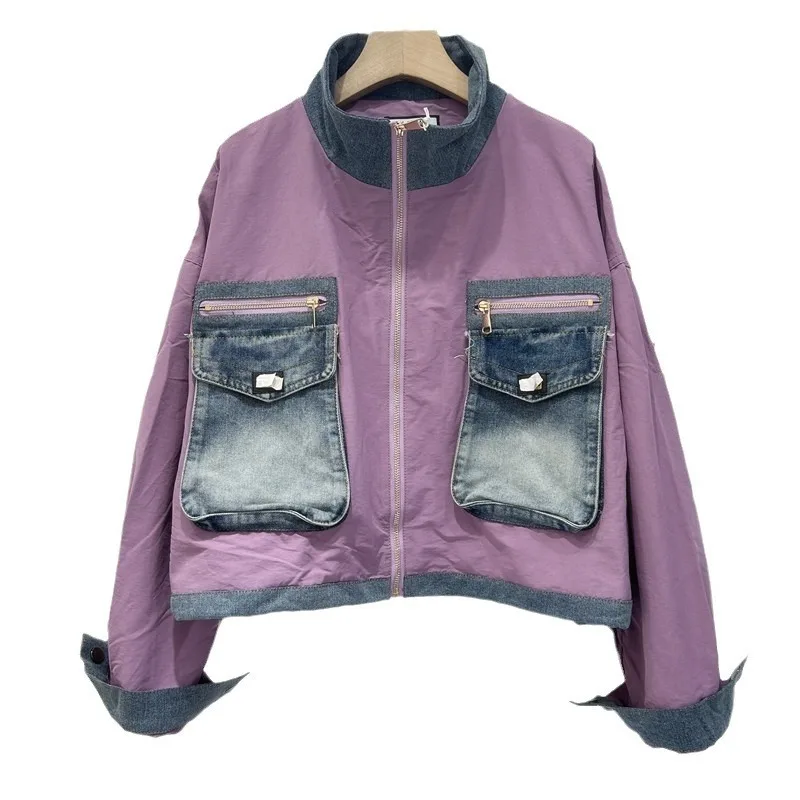 [ZOCI] униформа грузового локомотива женская осенняя новая джинсовая одежда для