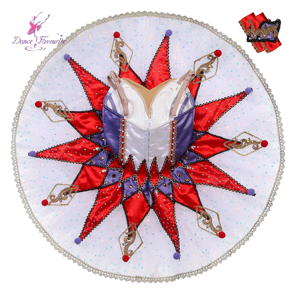 Dance Favorite Ballet Tutus B25015 Фиолетовая белая и красная профессиональная балетная пачка