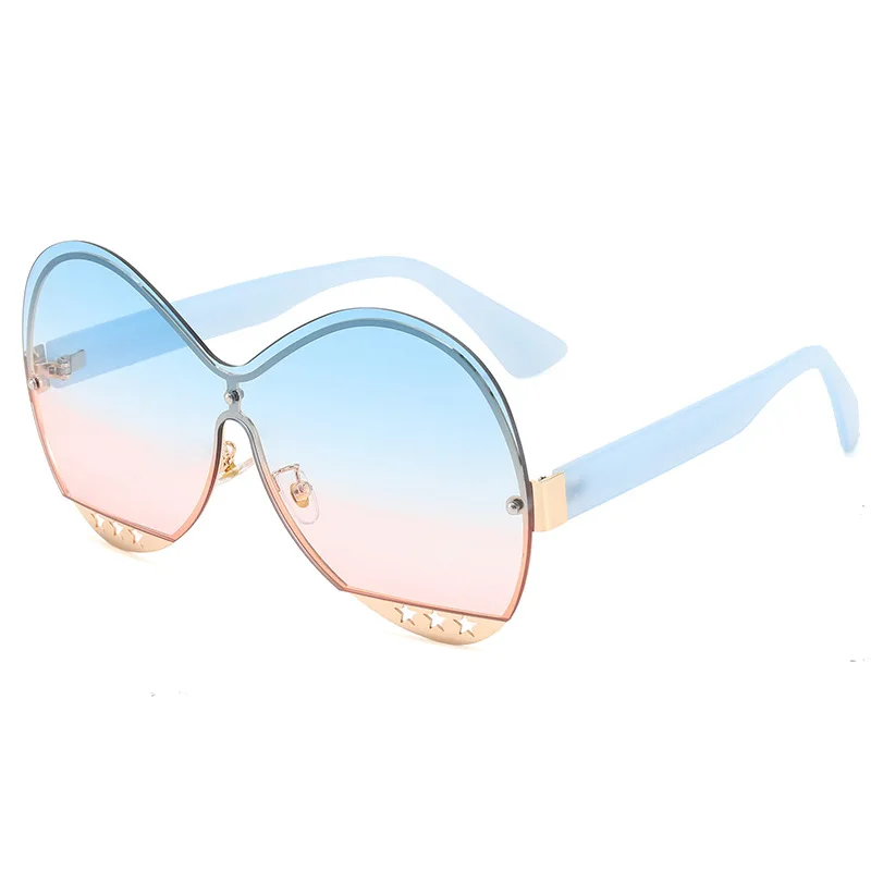 

2022 New Large Frame Modern Personality Catwalk Sunglasses Decorative Hollow Women's Fashion Sunglasses